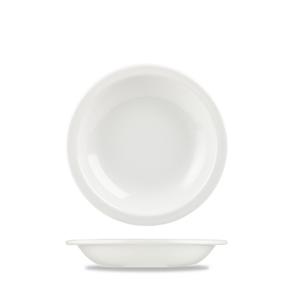 Churchill Super Vitrified White Nova Suppenteller tief 21cm, 24 Stück, weiß, rund