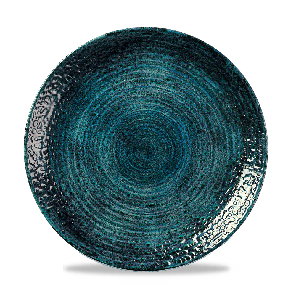 Churchill Homespun Chroma Blue Teller Clach Coup 26cm, 12 Stück