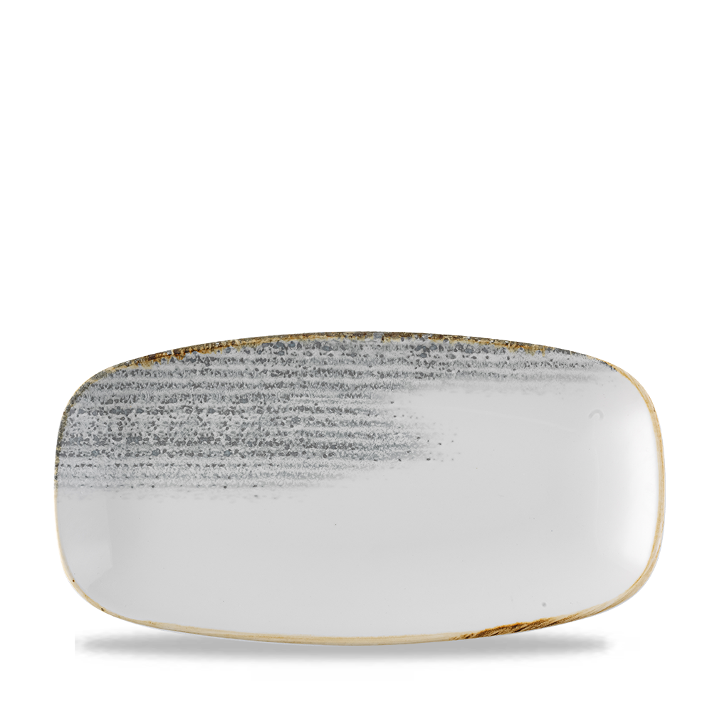 Churchill Super Vitrified Studio Prints Homespun Accents Rechteckige Platte 29,8x15,3cm, 12 Stück in Jasper Grau
