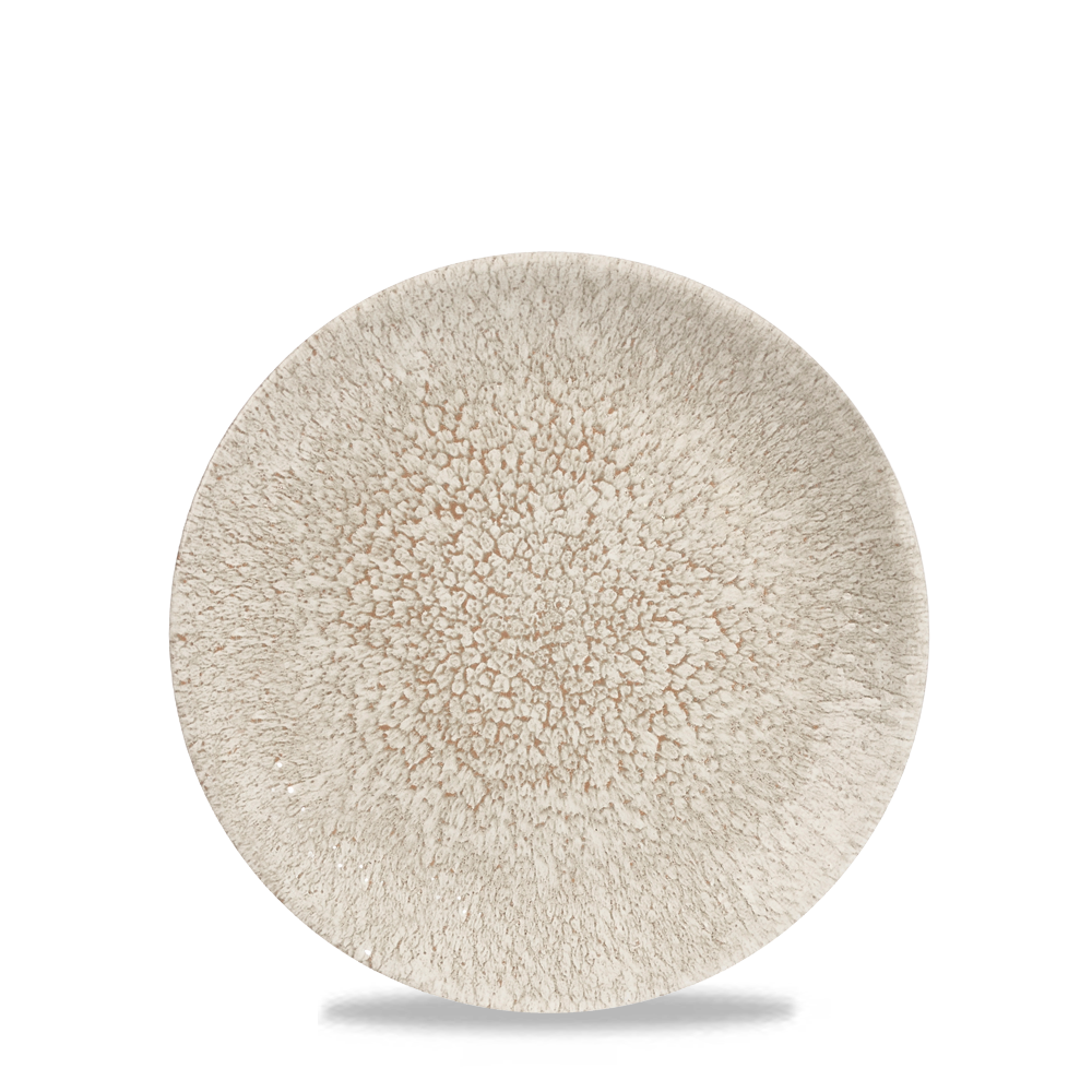 Churchill Super Vitrified Studio Prints Raku Agate Grey Teller Flach Coupe 16,5cm, 12 Stück Raku Agate Grau Rund