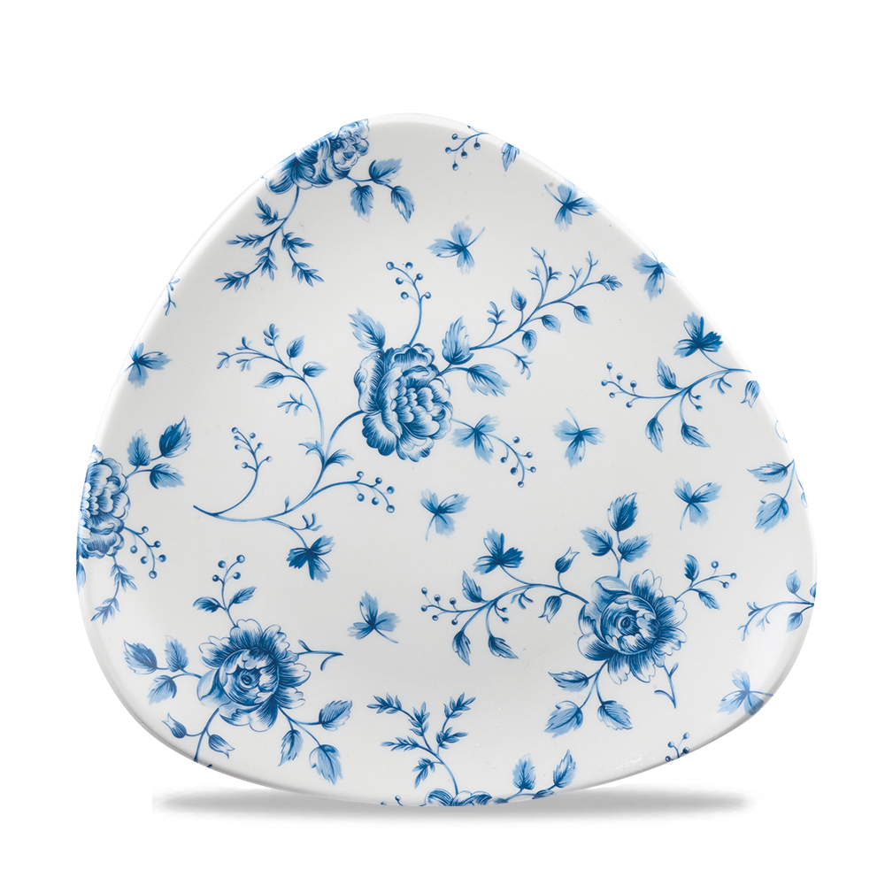 Churchill Super Vitrified Vintage Prints - Rose Chintz Prague Platte Dreieckig 22,9cm, 12 Stück - Prag Rose Chintz Dreieck