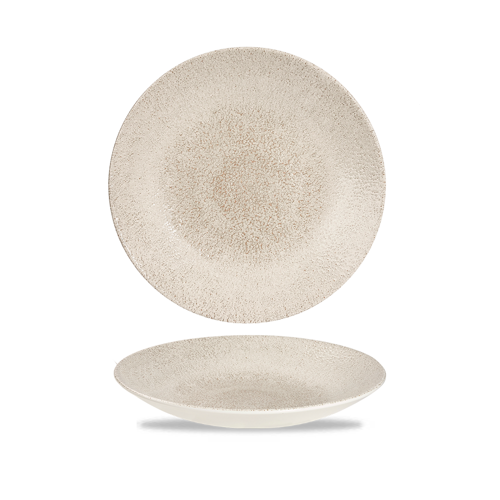 Churchill Super Vitrified Studio Prints Raku Agate Grey Deep Coupe Plate 8 2/3 Box 12, 12 Stück
