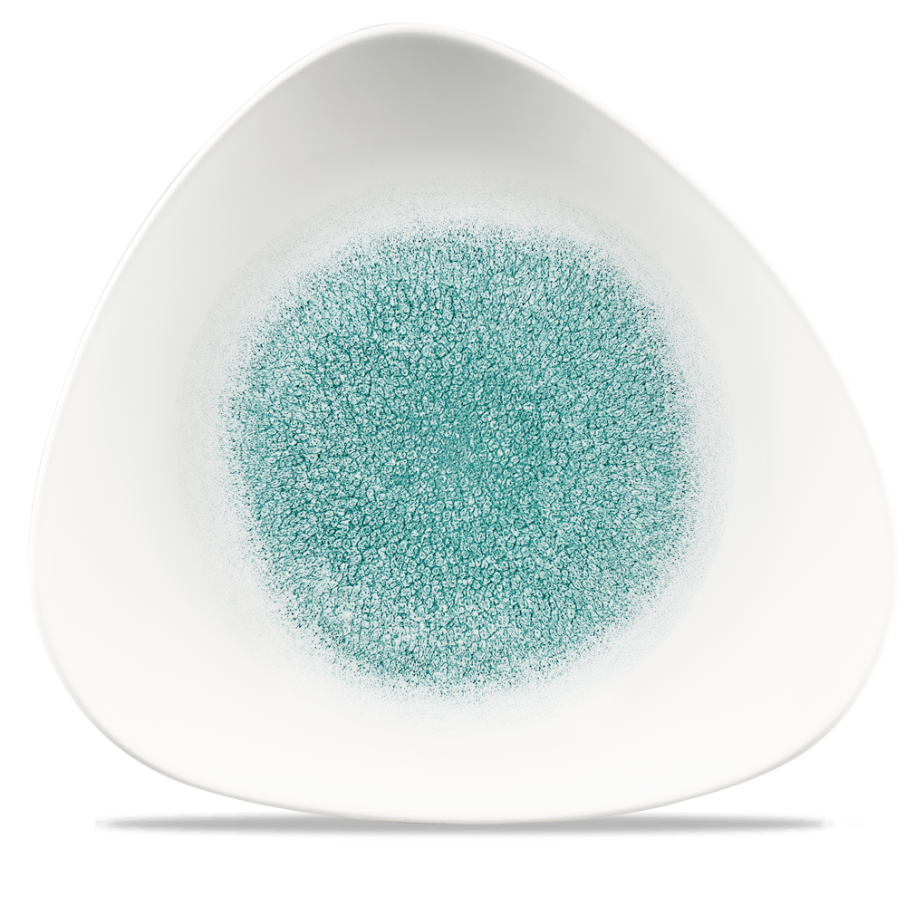 Churchill Super Vitrified Studio Prints Raku Jade Green Teller Dreieckig 31,1cm, 6 Stück