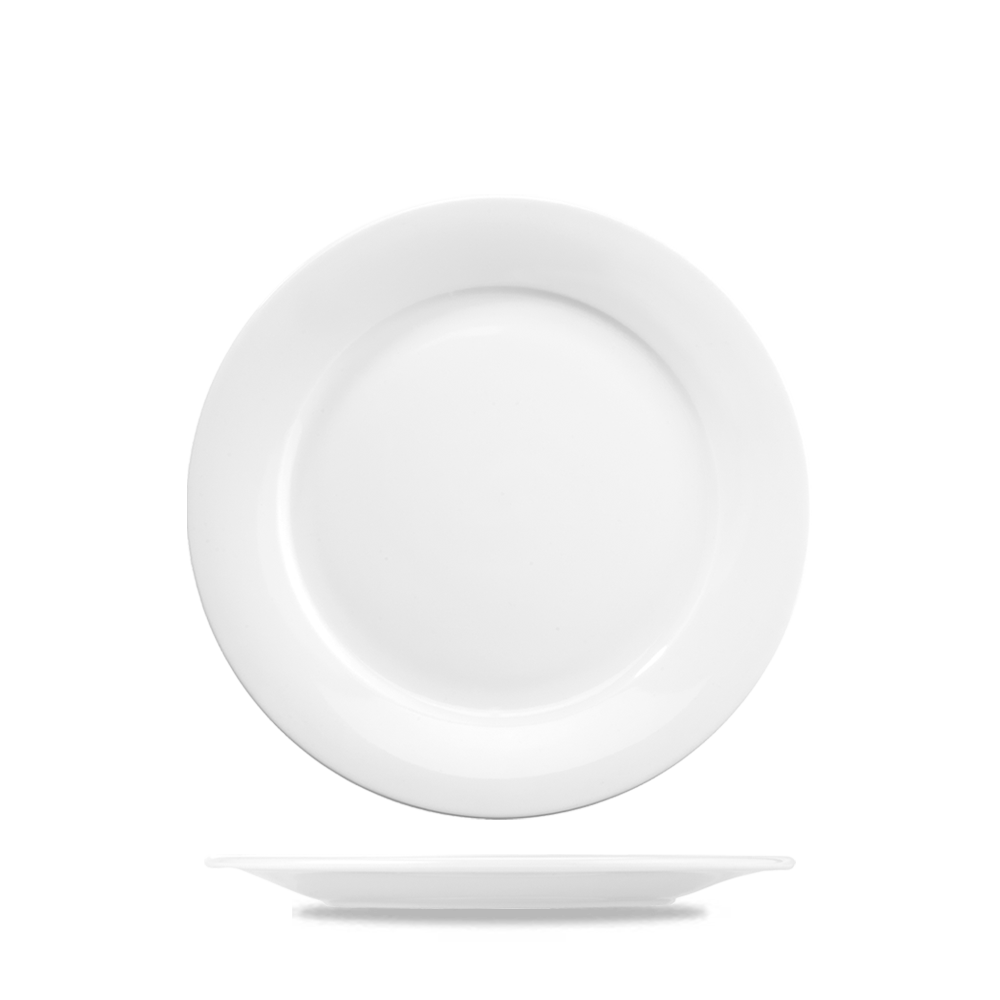 Churchill Art De Cuisine Menu Porcelain Flache Teller 20,3cm, 6 Stück, Weiß, Rund