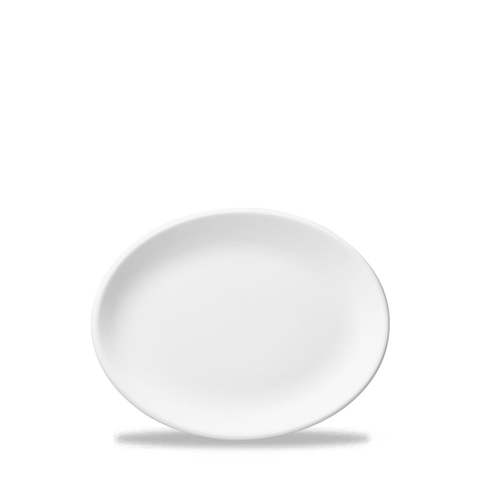 Churchill Super Vitrified Unterteller Sauciere Oval 20,3cm, 12 Stück, Weiß