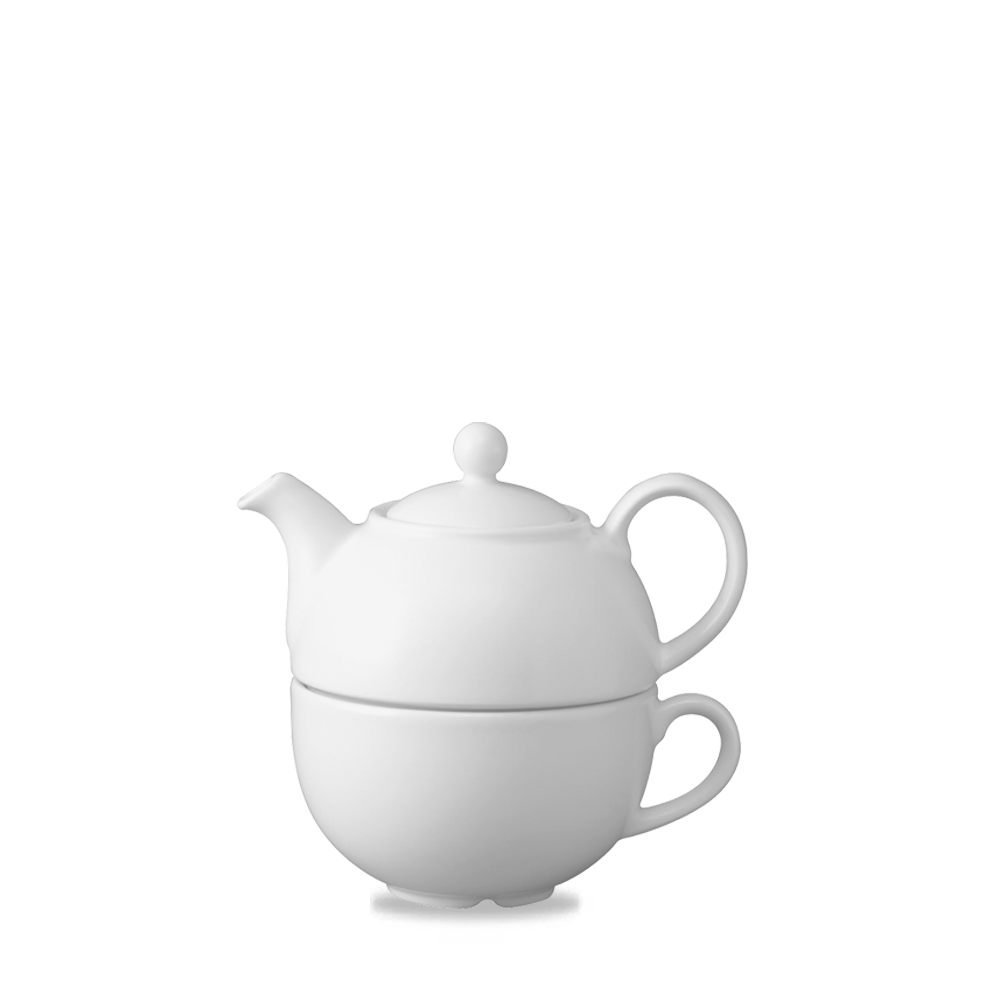 Churchill Super Vitrified Teekanne, 36,2Cl, 4 Stück, Weiß, Rund