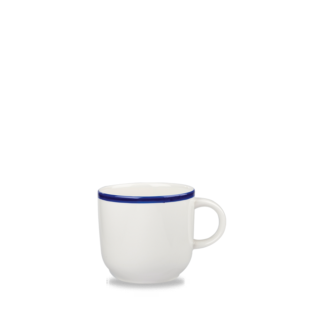 Churchill Retro Blue Becher 34,08Cl, 12 Stück, Weiß, Rund