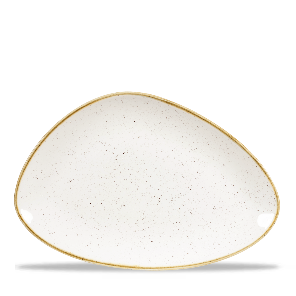 Churchill Super Vitrified Stonecast Barley White Dreieckige Chefs Platte 30.4X20.5Cm, 6 Stück