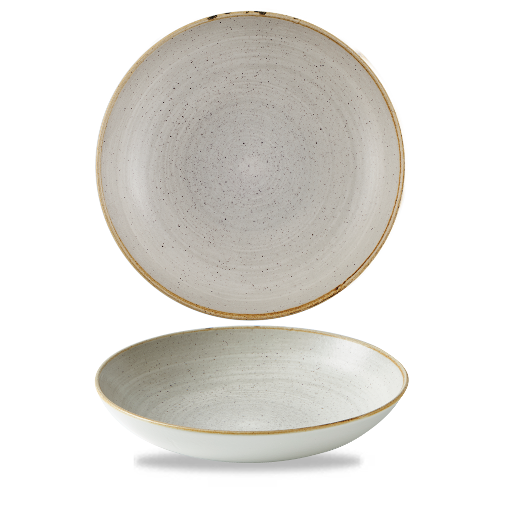 Churchill Super Vit Stonecast Raw Tiefenteller 24,4 cm/113,6 cl, 12 Stück, Grau, Rund