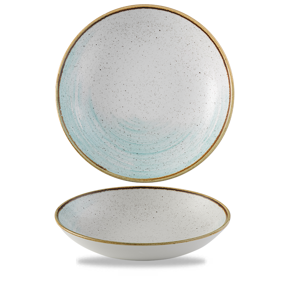 Churchill Stonecast Entenei Teller, 24,8 cm, 12 Stück, Duck Egg Blue