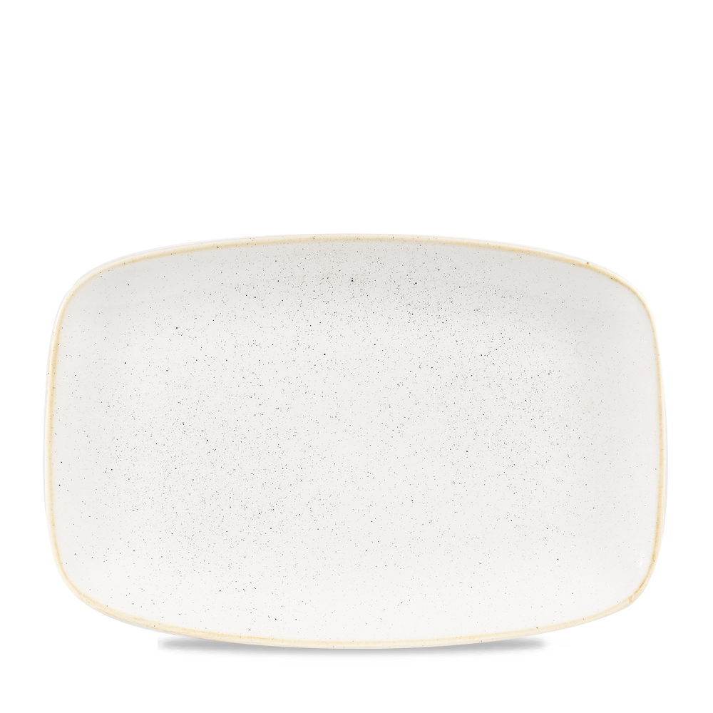 Churchill Super Vitrified Stonecast Barley White Oblong Chefs Platte 30 x 19,9 cm, 6 Stück