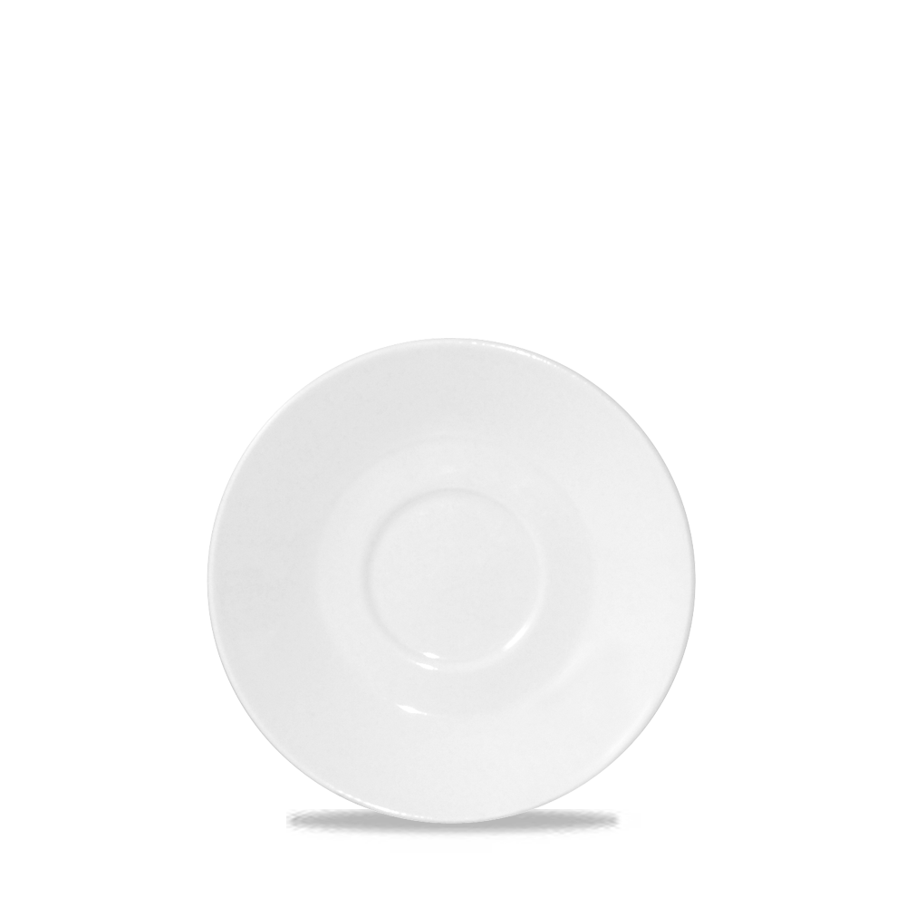Churchill Super Vitrified Latte White Kaffee Untertasse 14,2 cm, 24 Stück, Weiß, Rund