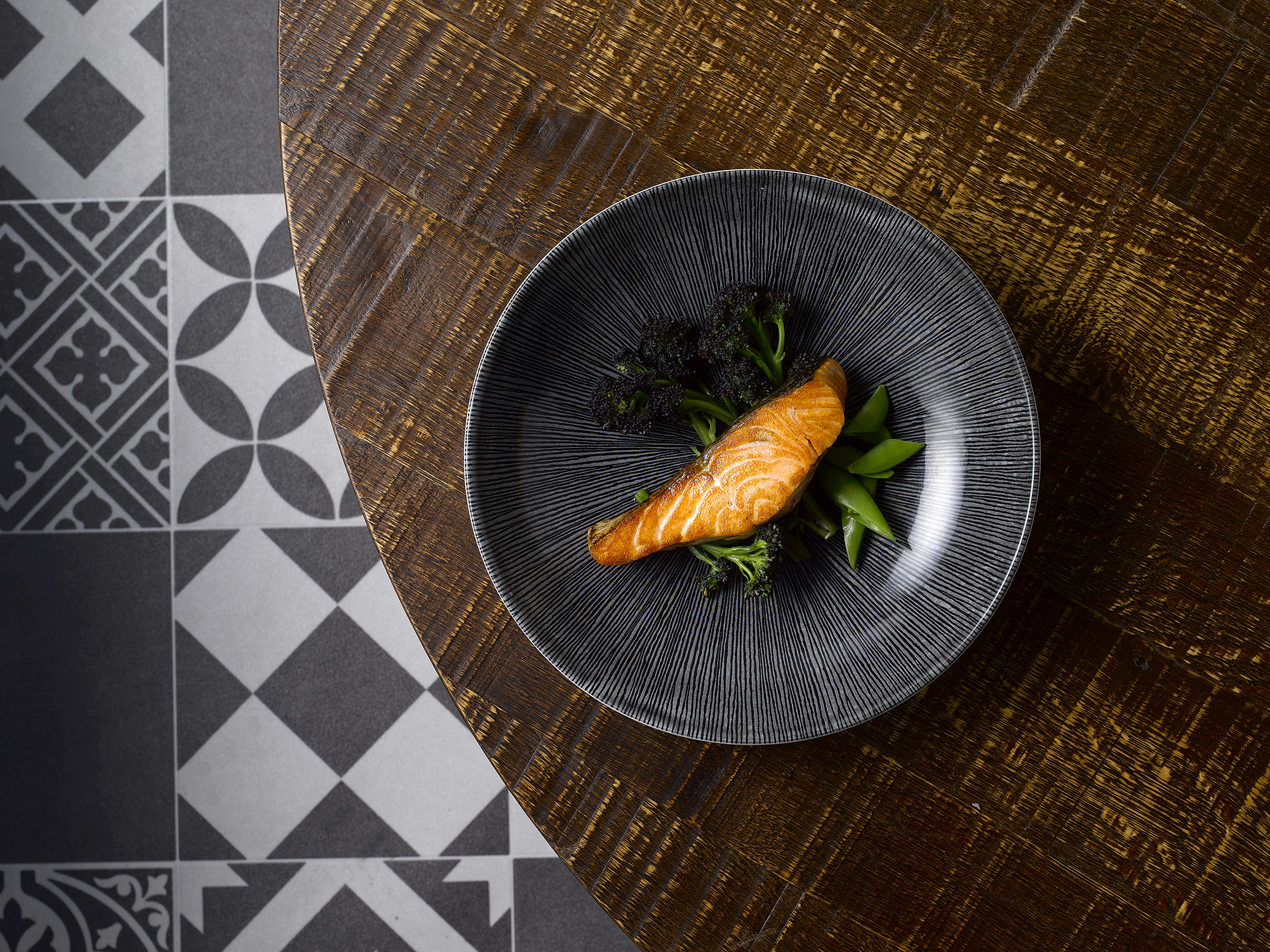 Churchill Studio Prints Agano Black Flache Coup Teller, 26 cm, 12 Stück