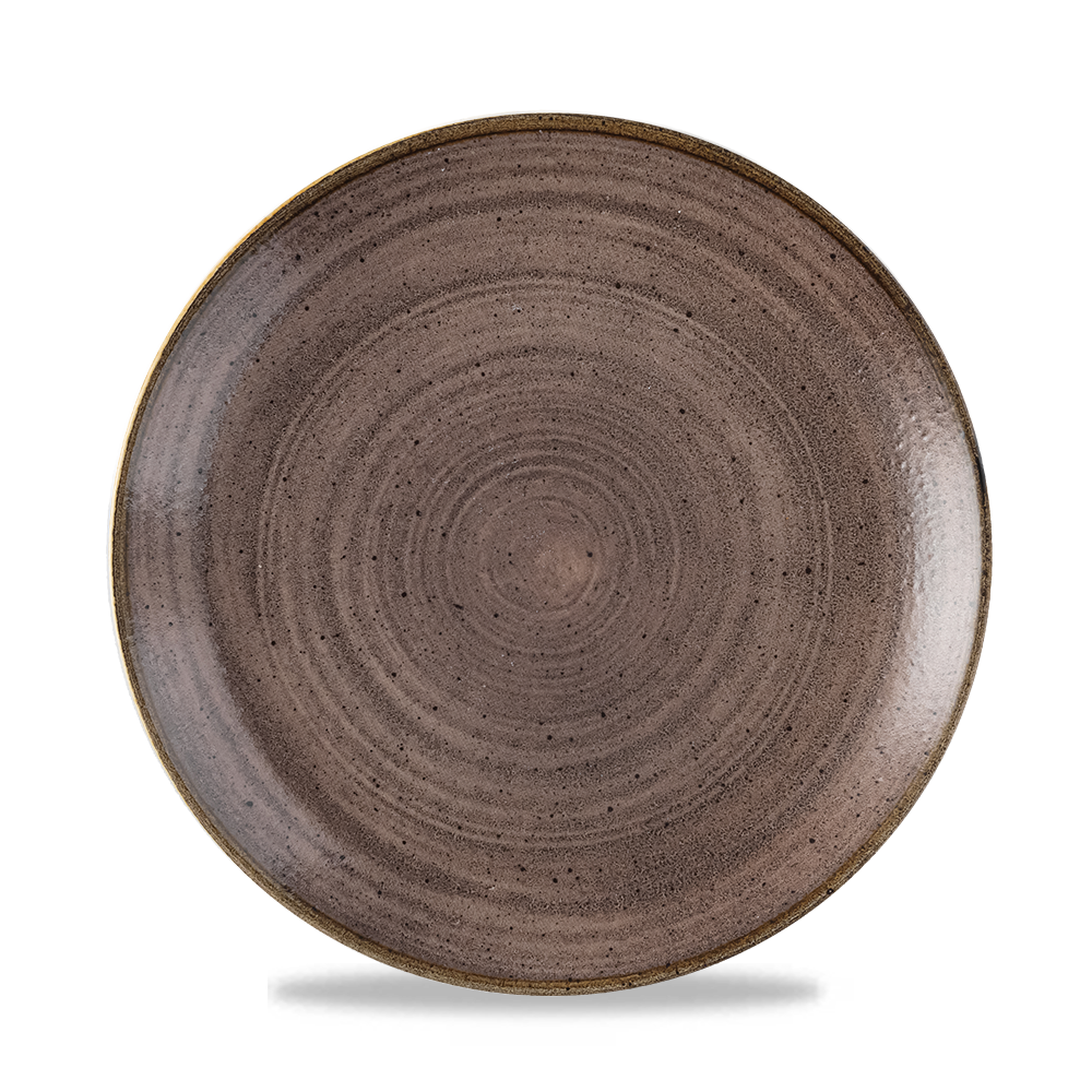Churchill Stonecast Raw Brown Flache Coup Teller, 21.7 cm, 12 Stück