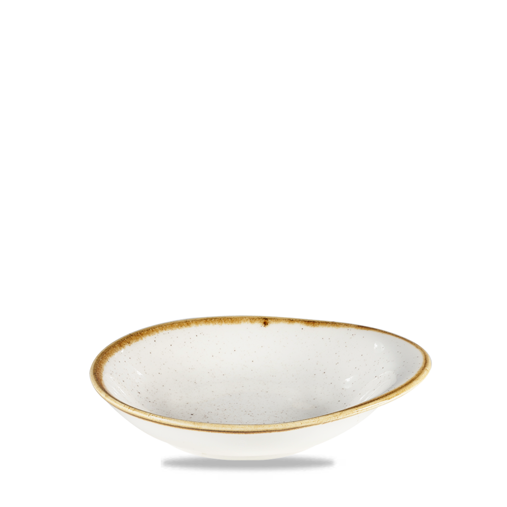 Churchill Super Vitrified Stonecast Barley White Schale Oval Tief 18.5x16.6cm, 12 Stück