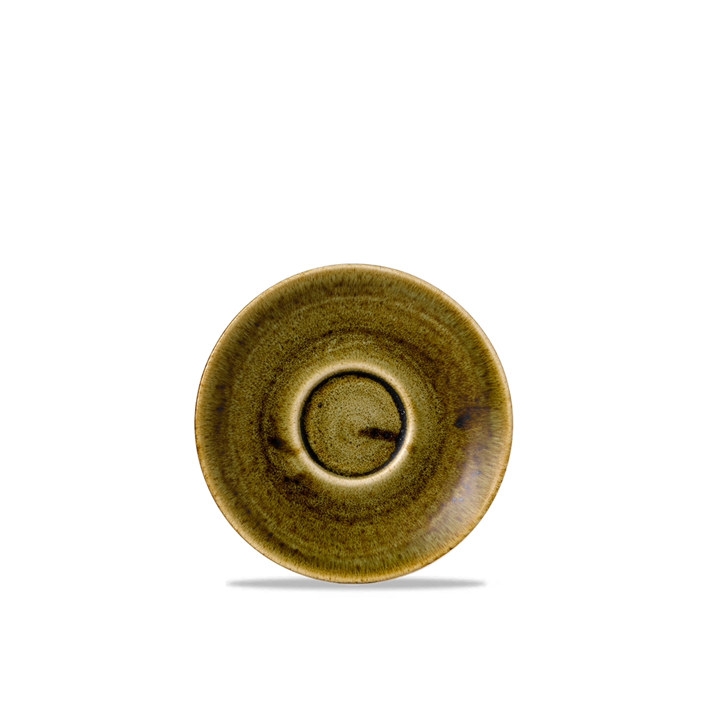 Churchill Super Vitrified Stonecast Plume Green Espresso Untere 11,8cm, 12 Stück, Olive, Rund