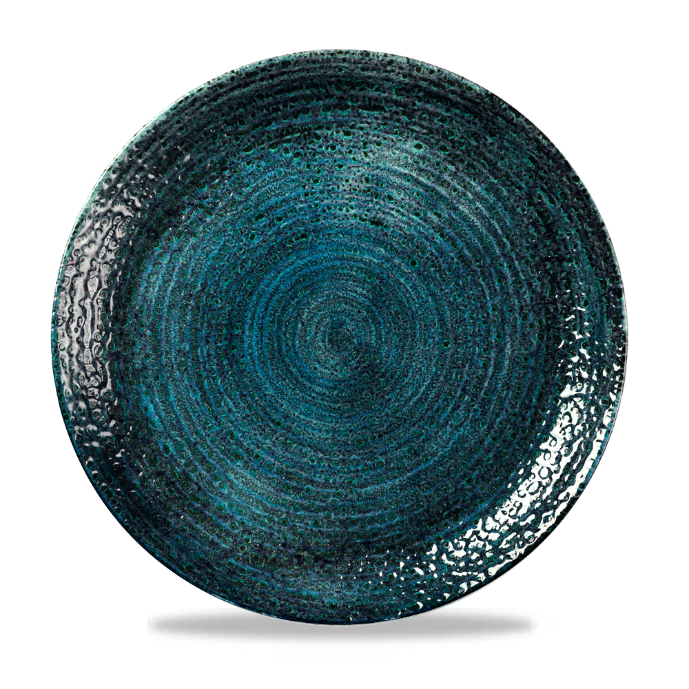 Churchill Homespun Chroma Blue Flache Coup Teller, 28.8 cm, 12 Stück