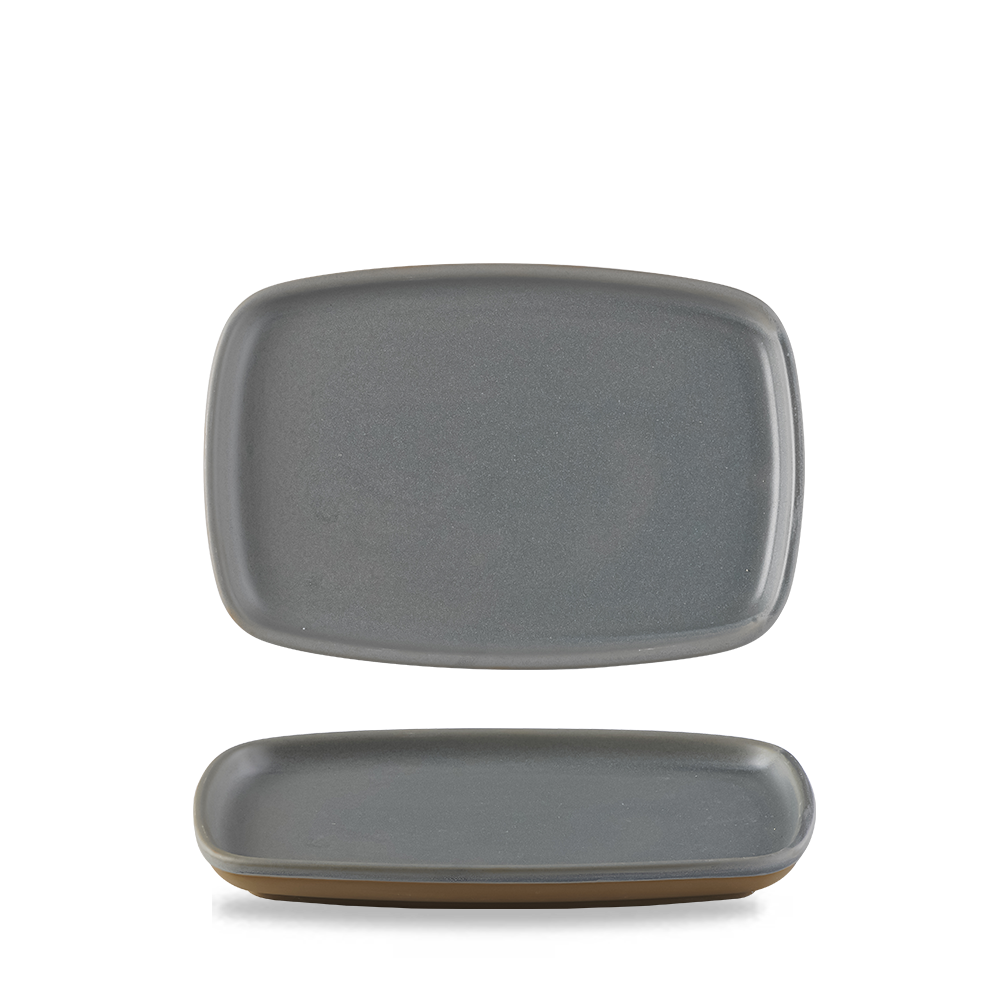 Churchill Super Vitrified Emerge Seattle Grey Oblong Platte 22x15cm, 6 Stück, Seattle Grau, Rechteckig