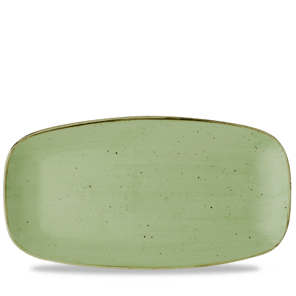 Churchill Super Vitrified Stonecast Sage Green Chefs Oblong Platte 29.8X15.3Cm, 12 Stück