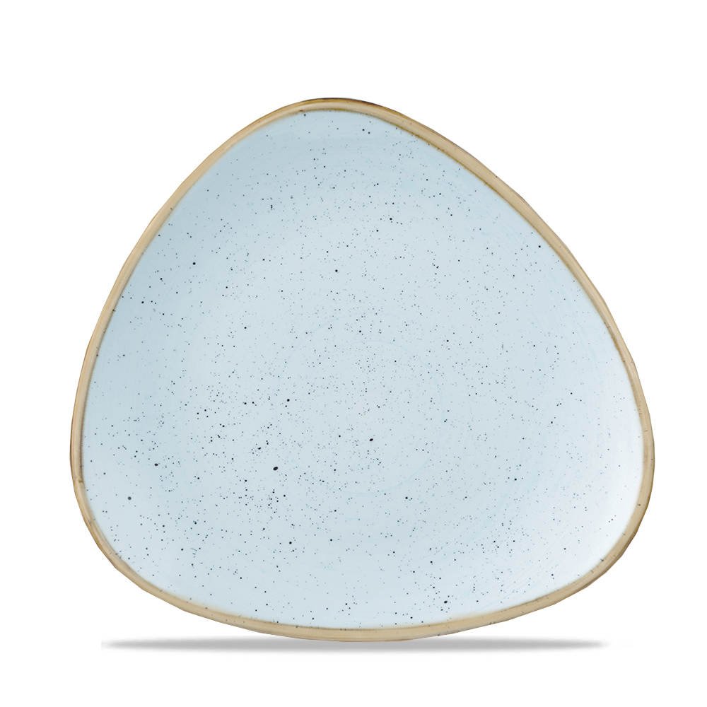 Churchill Super Vitrified Stonecast Duck Egg Teller Coup 19,2cm, 12 Stück, Entenei Blau, Dreieck