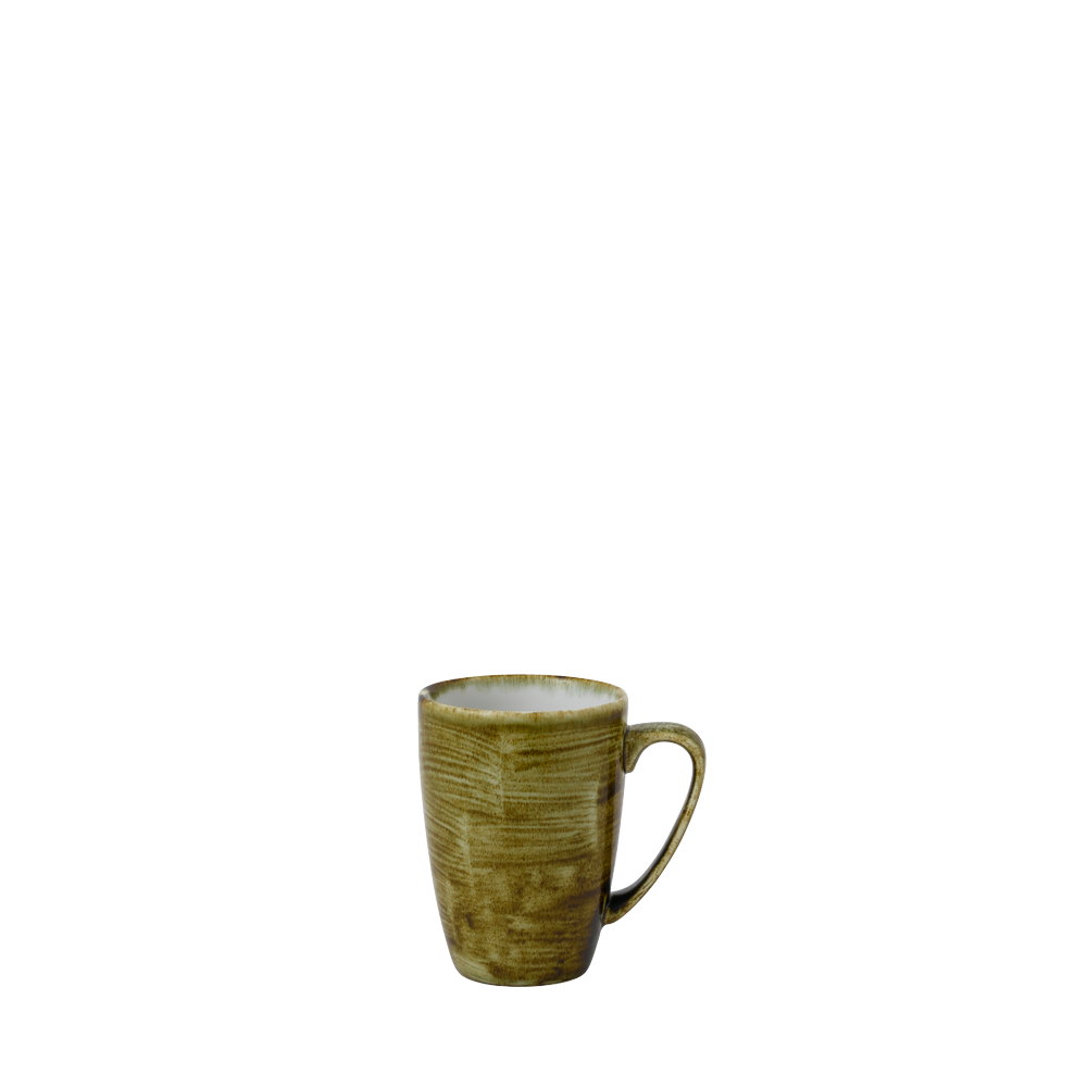Churchill Super Vitrified Stonecast Plume Green Becher 34Cl, 12 Stück, Olive, Rund