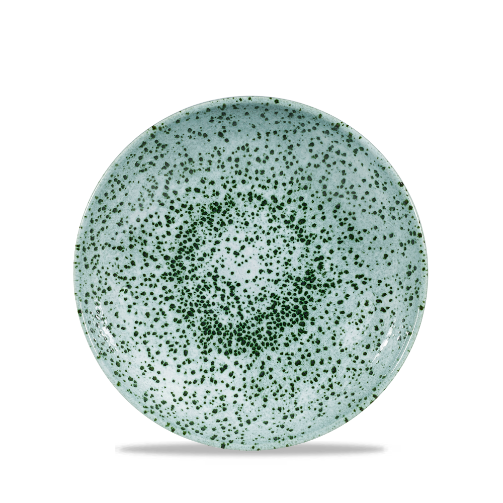 Churchill Studio Prints Mineral Green Flach Coup Teller, 16,5 cm, 12 Stück