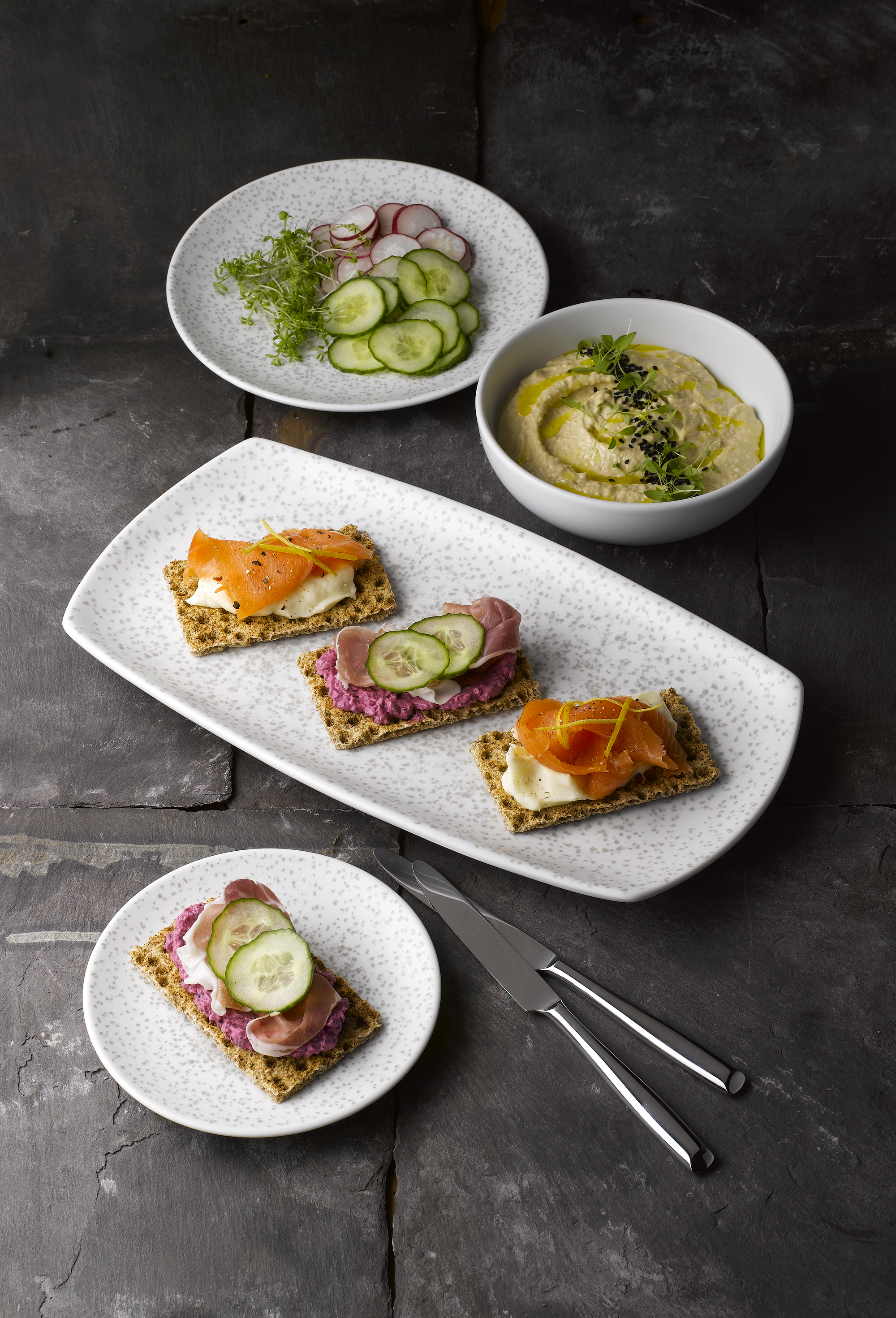 Churchill Art De Cuisine Menu Shades Caldera Teller Coup Schwarz 15,5Cm, 6 Stück