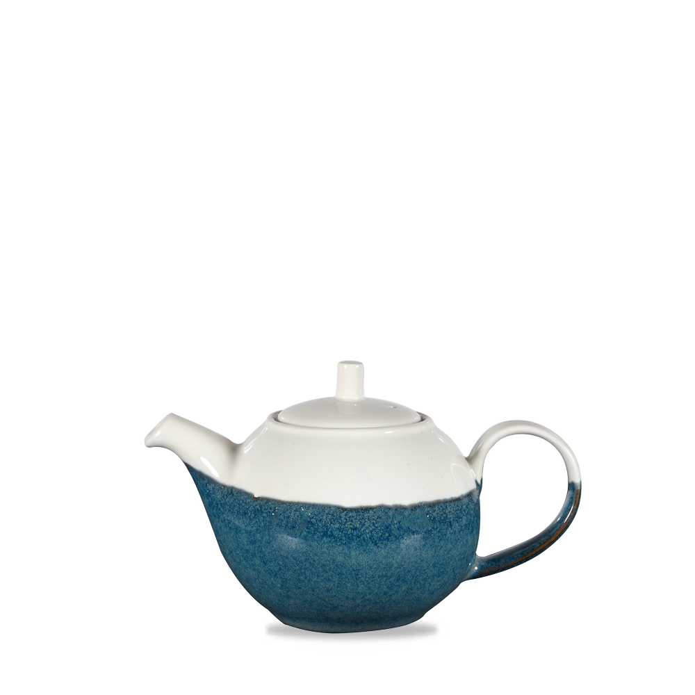 Churchill Super Vitrified Monochrome Saphir Blau Kanne 42,6Cl, 4 Stück, Rund