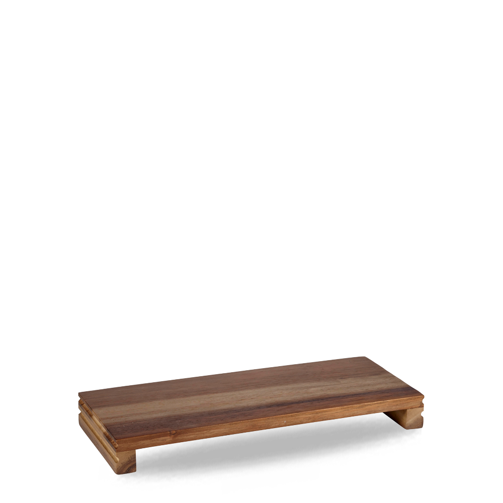 Churchill Buffetscape Wood - Rechteckiges Präsentations-Holzbrett 39,6x16x4,2cm, 4 Stück - Rustikales Akazienholz