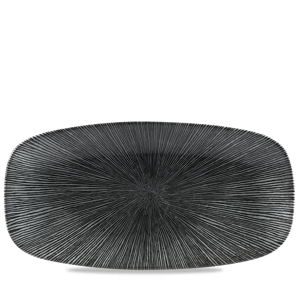 Churchill Studio Prints Agano Black Chefs Oblong Platte 35.5X18.9Cm, 6 Stück