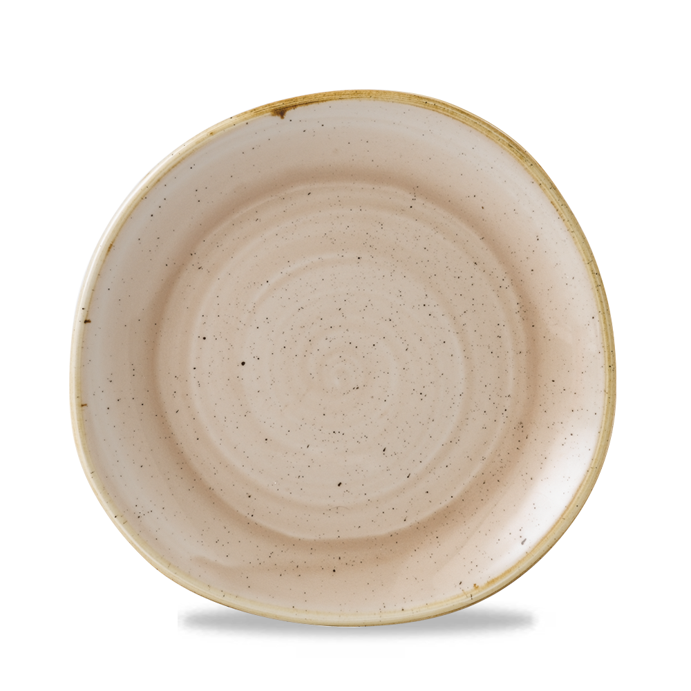 Churchill Super Vitrified Stonecast Nutmeg Cream Teller 21cm, 12 Stück