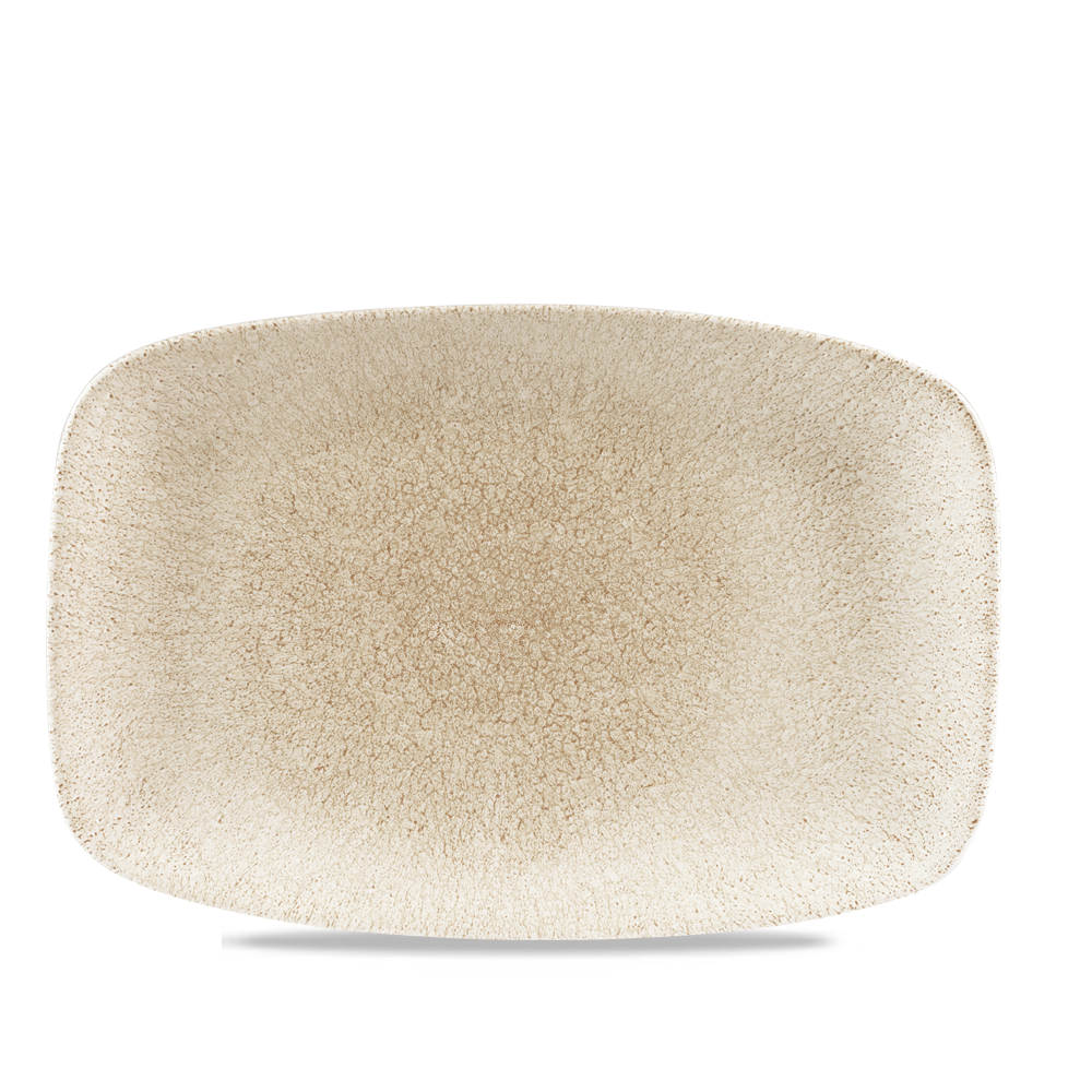 Churchill Super Vitrified Studio Prints Raku Agate Grey Oblong Chefs Plate 30 x 19.9cm, 6 Stück
