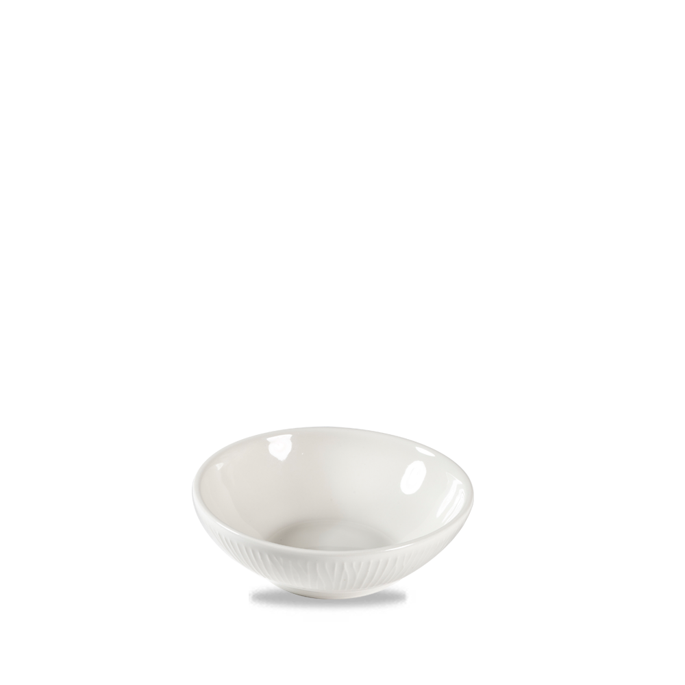 Churchill Super Vitrified Bambus Schale 11.7x4.2cm, 12 Stück, Weiß, Rund