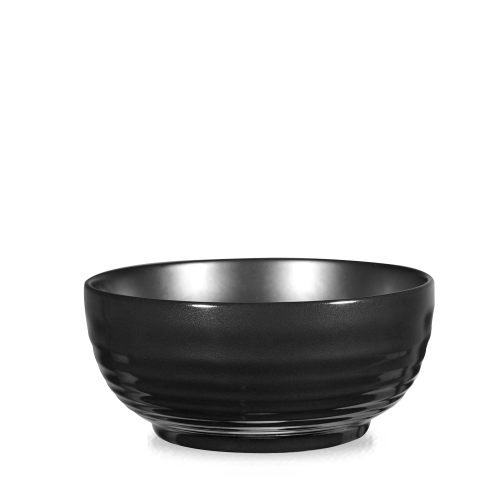 Churchill Rustics Deli Bowls Ripple Bowl Schwarz 21Cm / 218Cl, 4 Stück