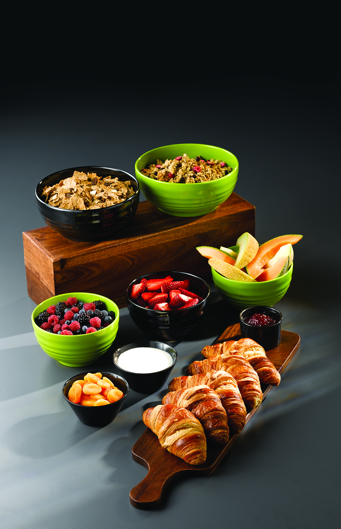 Churchill Rustics Deli Bowls Ripple Bowl Schwarz 16,5Cm /118Cl, 6 Stück