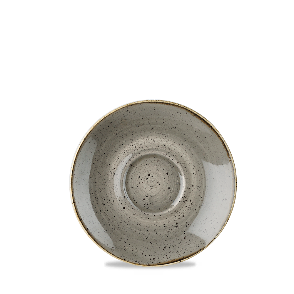 Churchill Super Vitrified Stonecast Peppercorn Cappuccino Untertasse, 15,6 cm, 12 Stück, rund