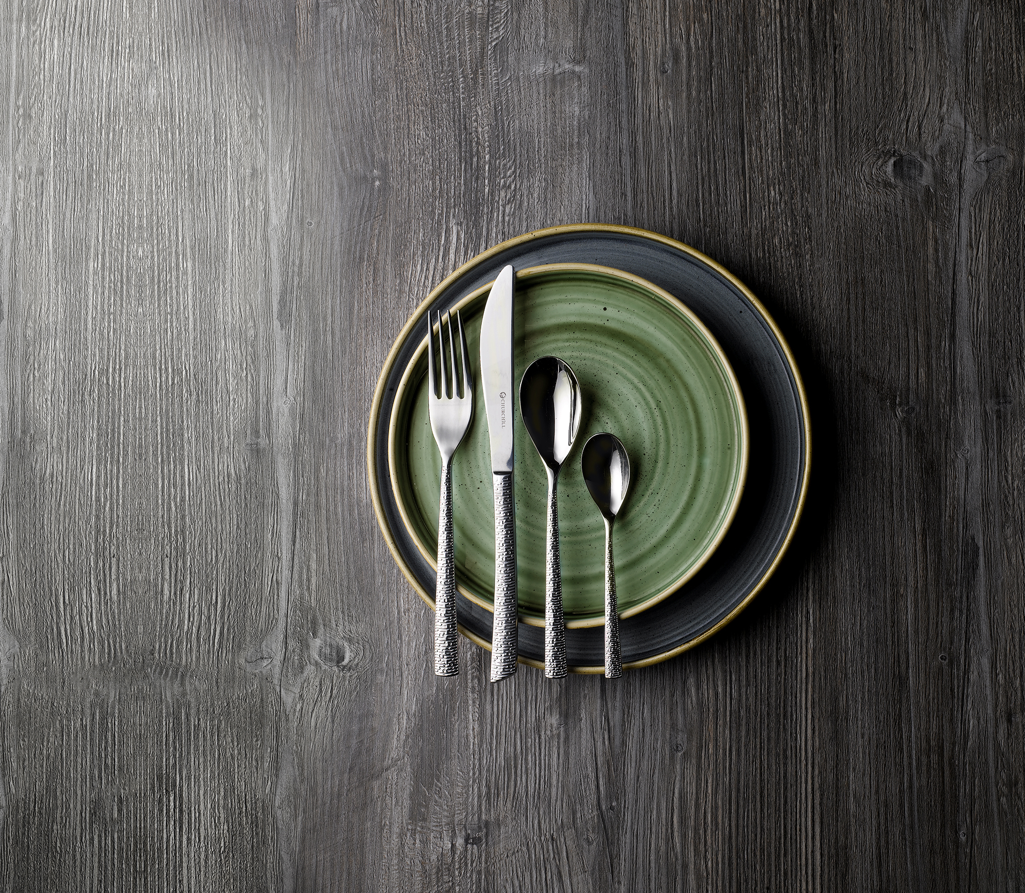 Churchill Stonecast Fischmesser 20cm, 3mm, 12 Stück, Silber