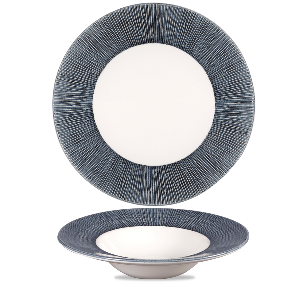 Churchill Super Vitrified Bambus Spinwash Mist Teller Tief 28cm, 12 Stück, Nebel, Rund