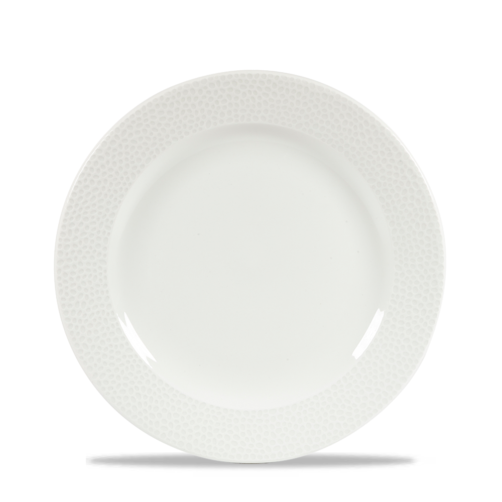 Churchill Isla Super Vitrified Flache Teller, 23,4 cm, 12 Stück, Weiß, Rund