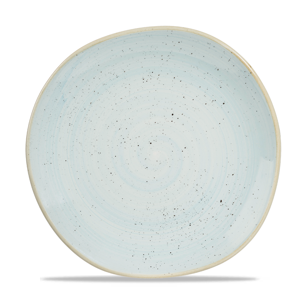 Churchill Super Vitrified Stonecast Duck Egg Teller Organisch Coup 26,4cm, 12 Stück