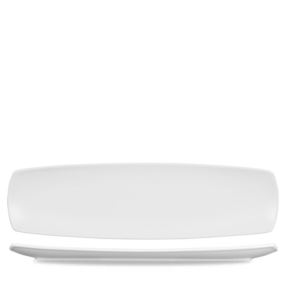 Churchill Art De Cuisine Menu Porcelain Platte Rechteckig 35,5X10Cm, 6 Stück, Weiß