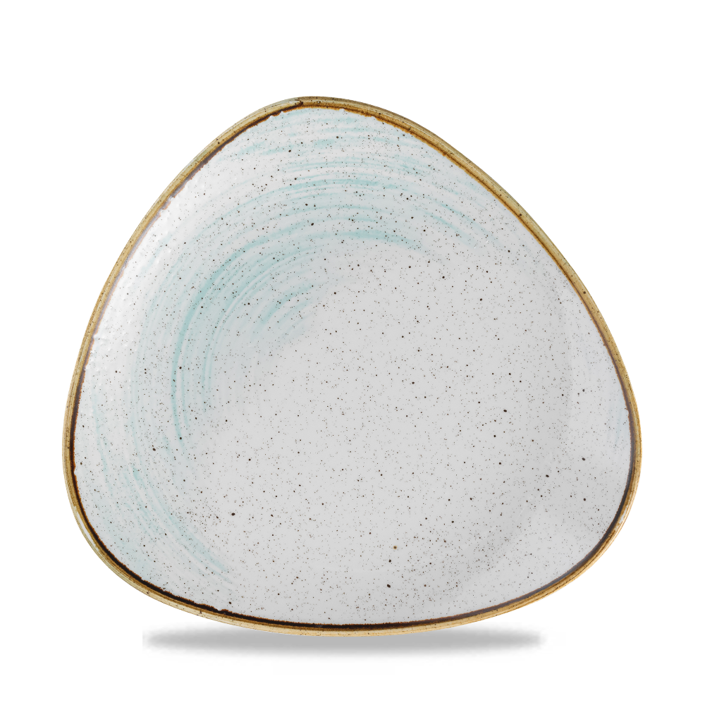 Churchill Super Vitrified Stonecast Accents Duck Egg Blue Teller Dreieckig 22.9cm, 12 Stück