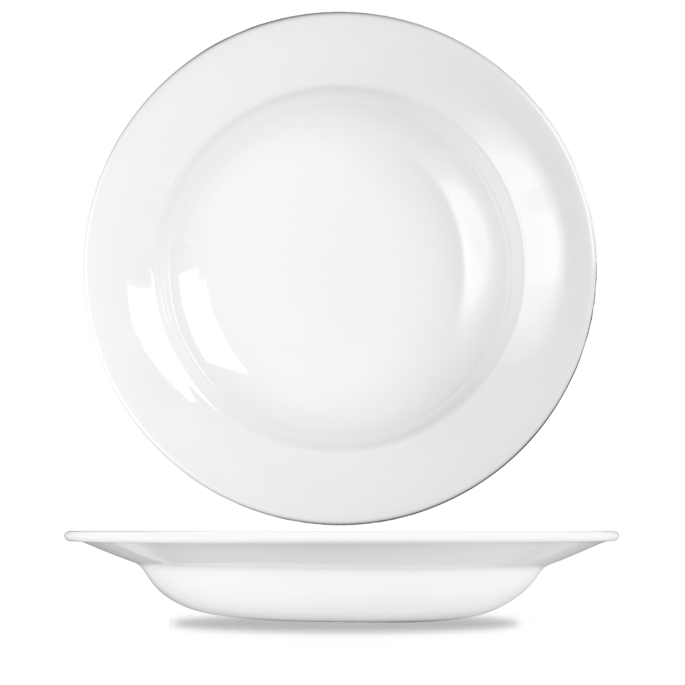 Churchill Super Vitrified Profil Weiß Profil Pastaschale 30,9 cm, 12 Stück
