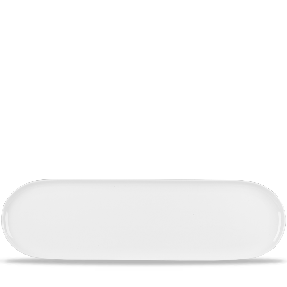 Churchill Alchemy Moonstone Buffet Tablett, 4 Stück, Weiß, Oval