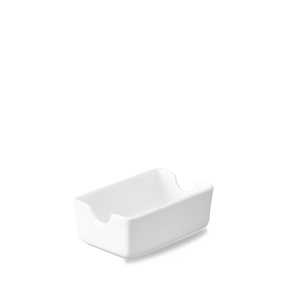 Churchill Super Vitrified Zuckertütenschale, 6er Set, weiß, rechteckig
