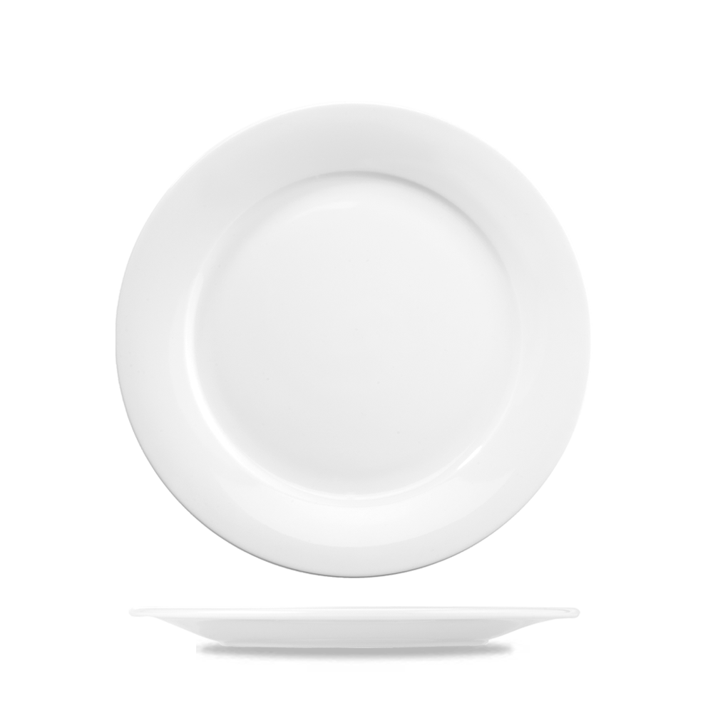 Churchill Art De Cuisine Menu Porcelain Flache Teller 22,8cm, 6 Stück, Weiß, Rund
