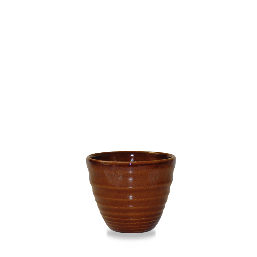 Churchill Super Vitrified Cinnamon Ripple Bowl 7cm/11cl, 12 Stück, Braun, Rund