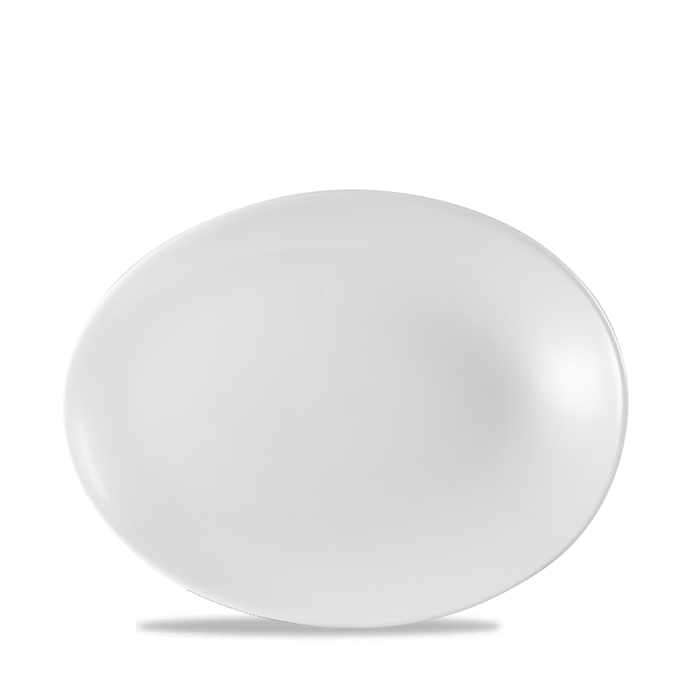 Churchill Super Vitrified Profil Orb Platte Oval 24.9x19.1cm, 12 Stück, Weiß, Oval