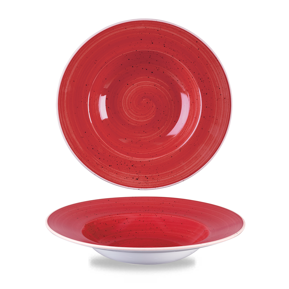 Churchill Super Vitrified Stonecast Beerenrot Teller 24cm, 12 Stück