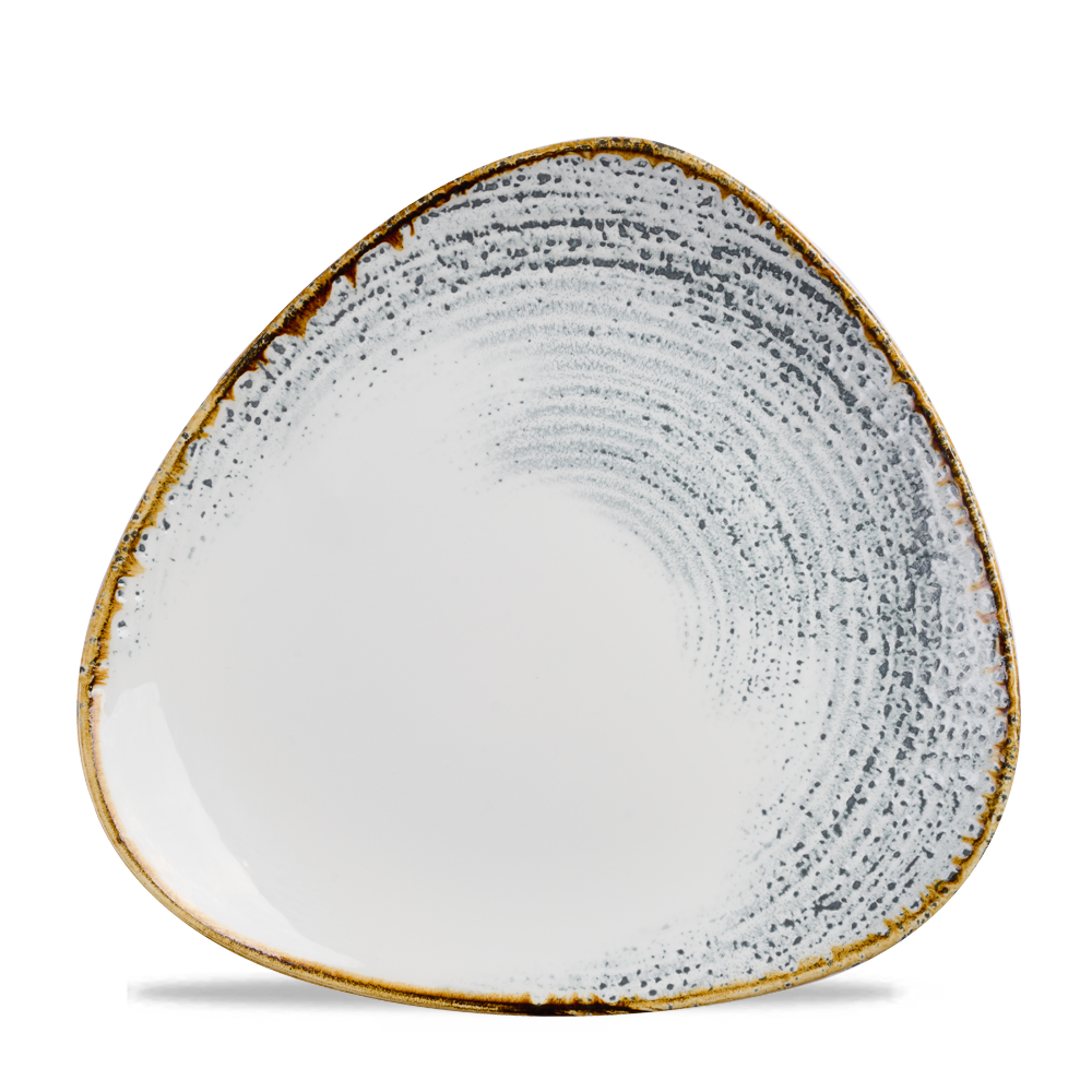 Churchill Super Vitrified Homespun Accents Jasper Grey Dreiecksteller, 26.5 cm, 12 Stück